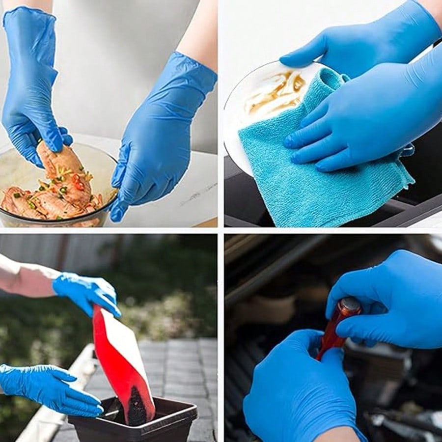 100pcs Heavy Duty Nitrile Disp - đánh giá và giá Rubber Glove Cleaning